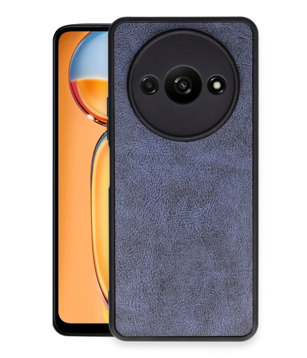 Newface Xiaomi Redmi A3 4G Kılıf Aras Deri Kapak - Lacivert