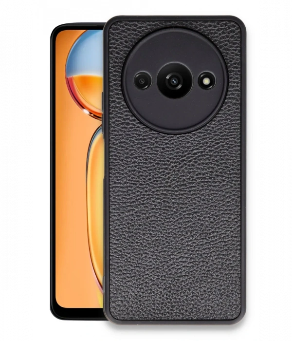 Newface Xiaomi Redmi A3 4G Kılıf Aras Deri Kapak - Siyah