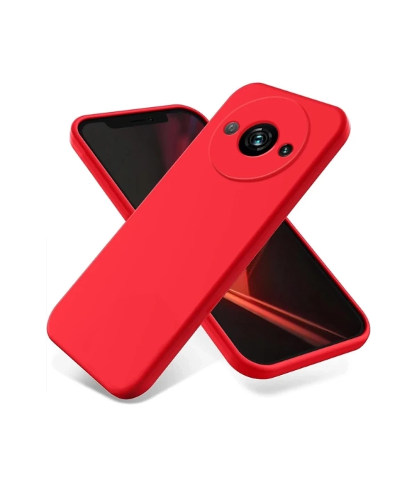 Newface Xiaomi Redmi A3 4G Kılıf First Silikon - Kırmızı