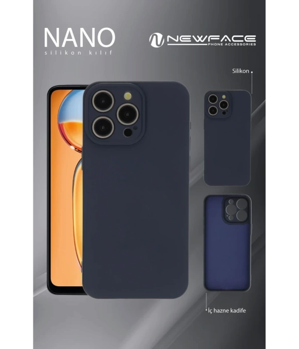 Newface Xiaomi Redmi A3 4G Kılıf Nano içi Kadife Silikon - Siyah