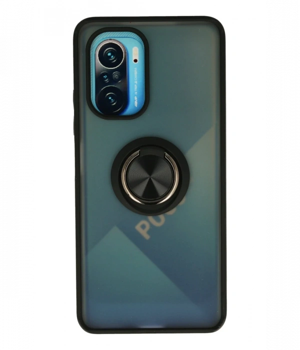 Newface Xiaomi Redmi K40 Kılıf Montreal Yüzüklü Silikon Kapak