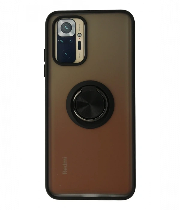 Newface Xiaomi Redmi Note 10 Kılıf Montreal Yüzüklü Silikon Kapak