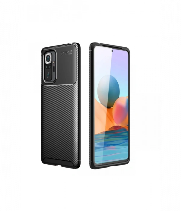 Newface Xiaomi Redmi Note 10 Pro Kılıf Auto Focus Karbon Kapak