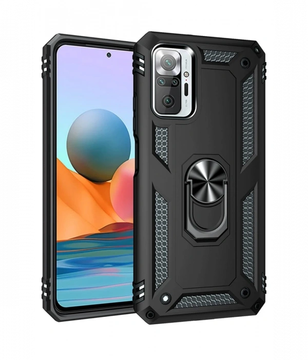 Newface Xiaomi Redmi Note 10 Pro Kılıf Sofya Yüzüklü Silikon Kapak