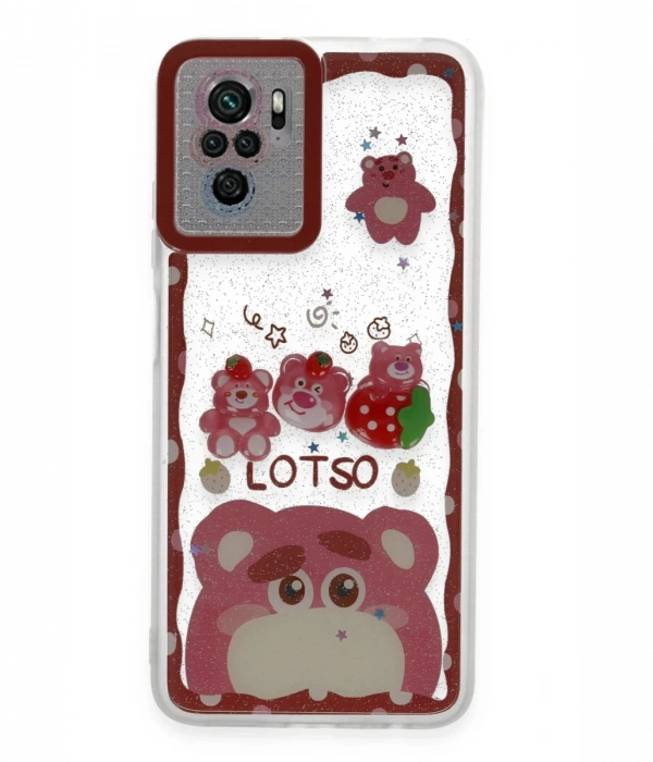 Newface Xiaomi Redmi Note 10 Pro Kılıf Sweet Desenli Silikon Kapak - Pembe