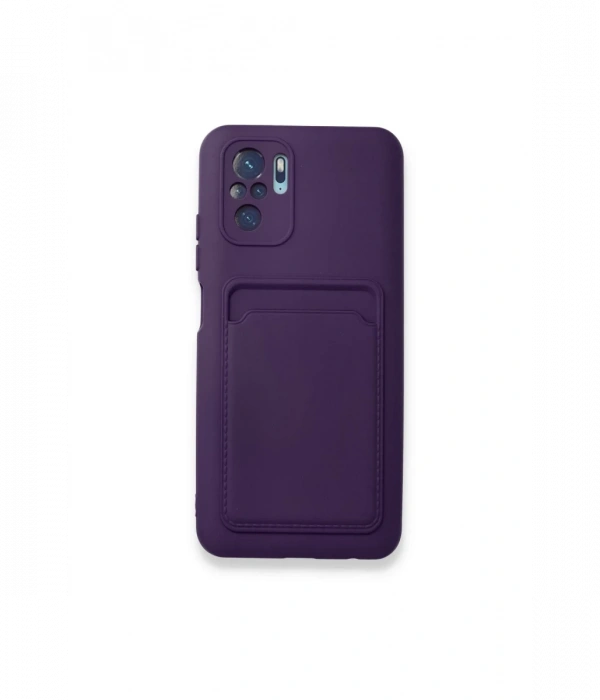 Xiaomi Redmi Note 10S Kılıf Kelvin Kartvizitli Silikon - Derin Mor