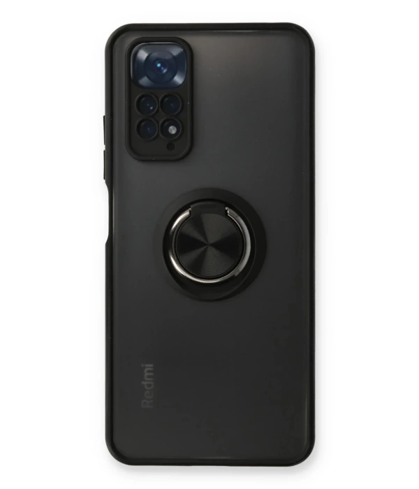 Newface Xiaomi Redmi Note 11 Kılıf Montreal Yüzüklü Silikon Kapak