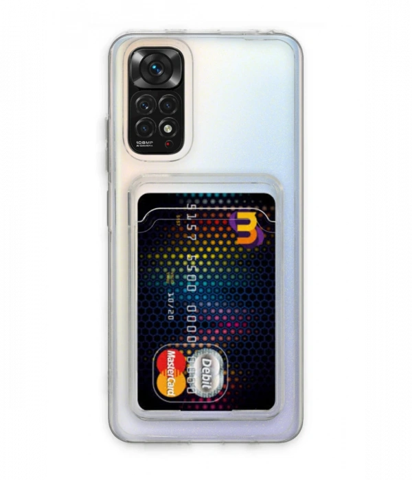 Newface Xiaomi Redmi Note 11 Pro Kılıf Kart Şeffaf Silikon - Şeffaf
