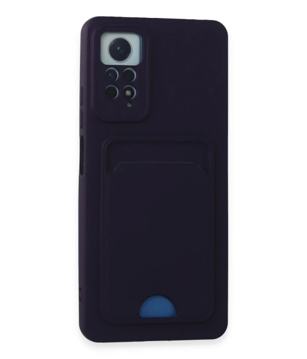 Newface Xiaomi Redmi Note 11 Pro Kılıf Kelvin Kartvizitli Silikon - Derin Mor
