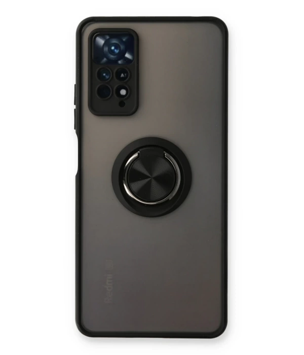 Newface Xiaomi Redmi Note 11 Pro Kılıf Montreal Yüzüklü Silikon Kapak
