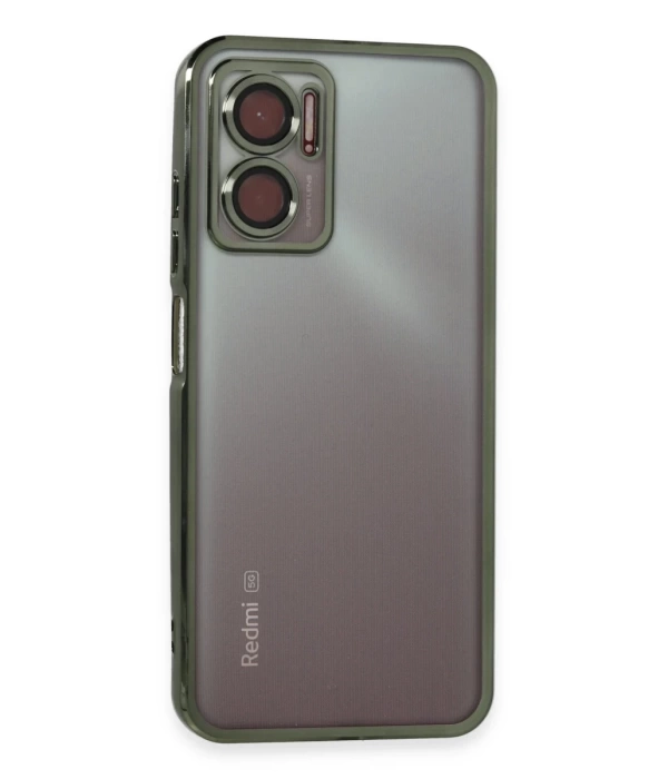 Newface Xiaomi Redmi Note 11E Kılıf Razer Lensli Silikon - Yeşil