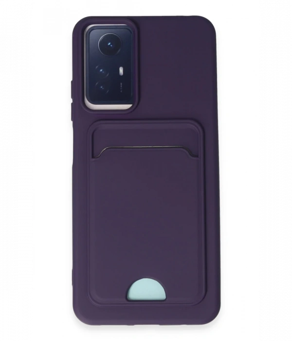 Newface Xiaomi Redmi Note 11S Kılıf Kelvin Kartvizitli Silikon - Derin Mor