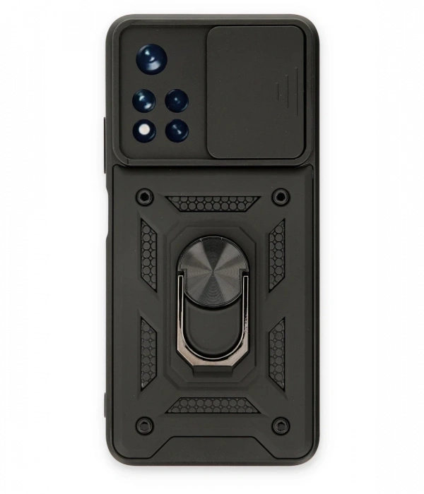 Xiaomi Redmi Note 11T Kılıf Pars Lens Yüzüklü Silikon