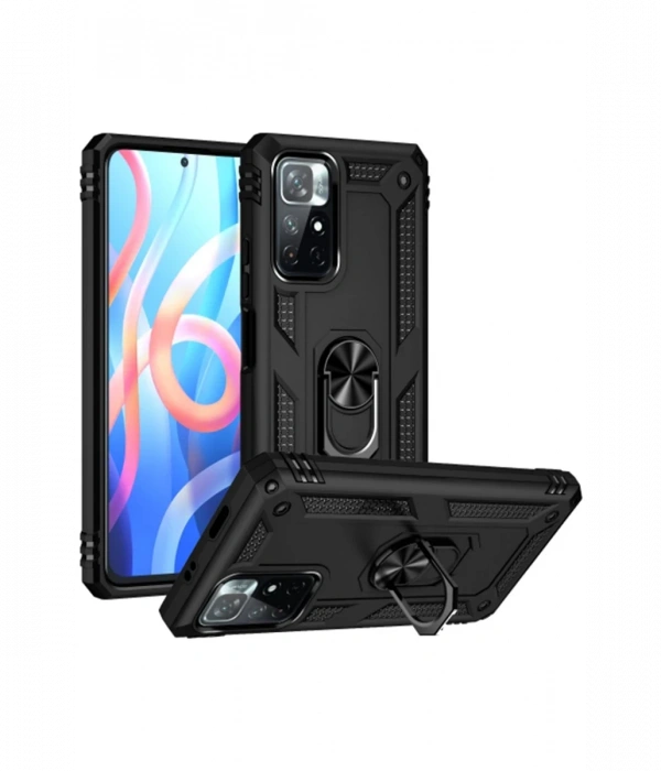 Newface Xiaomi Redmi Note 11T Kılıf Sofya Yüzüklü Silikon Kapak