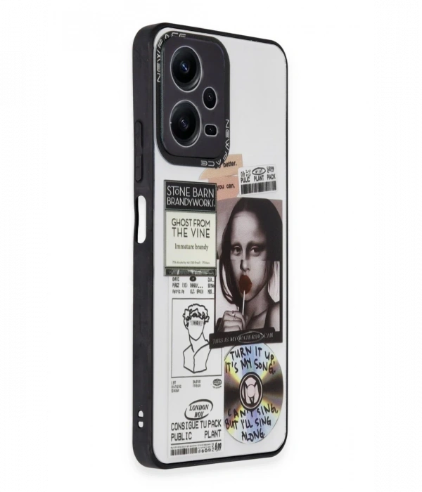 Newface Xiaomi Redmi Note 12 5G Kılıf Mirror Desenli Kapak