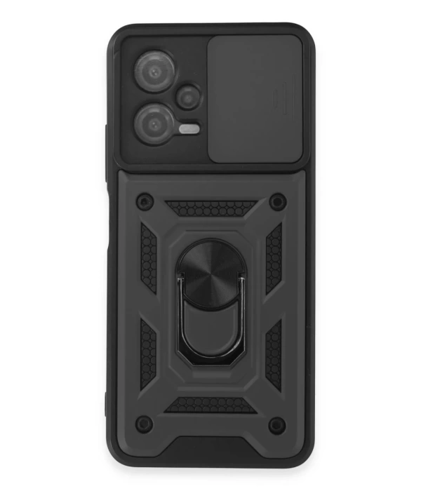 Newface Xiaomi Redmi Note 12 5G Kılıf Pars Lens Yüzüklü Silikon