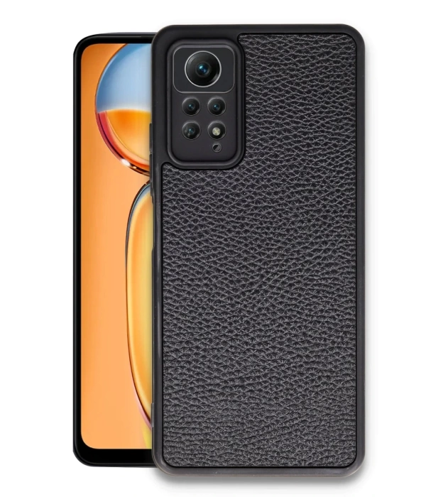 Newface Xiaomi Redmi Note 12 Pro 4G Kılıf Aras Deri Kapak - Siyah