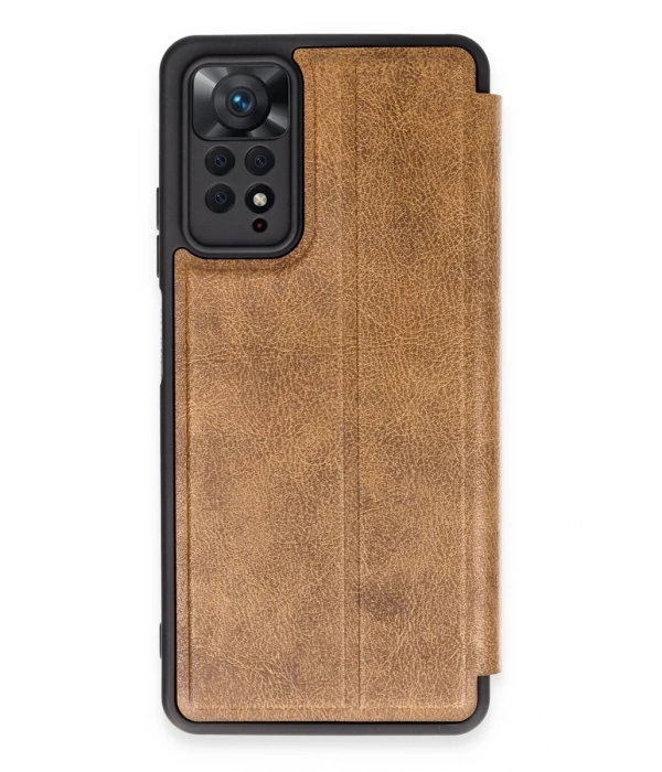 Newface Xiaomi Redmi Note 12 Pro 4G Kılıf Flip Cover - Taba