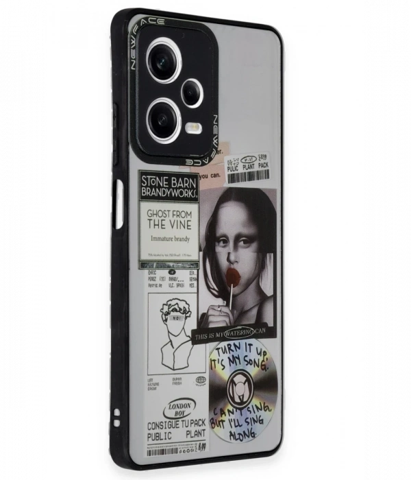 Newface Xiaomi Redmi Note 12 Pro 5G Kılıf Mirror Desenli Kapak