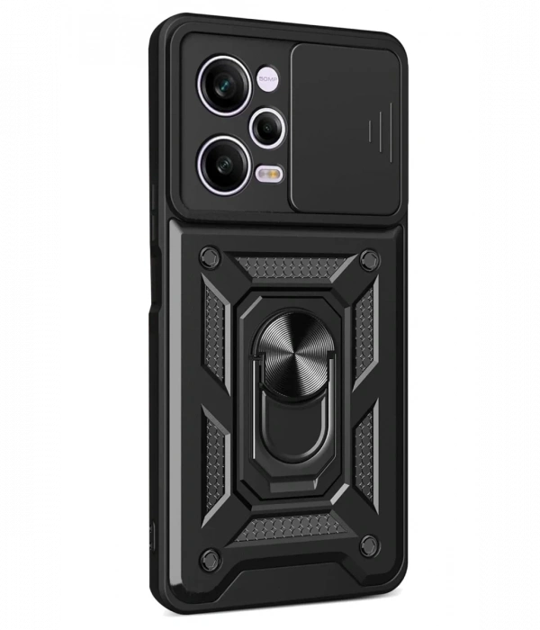 Newface Xiaomi Redmi Note 12 Pro 5G Kılıf Pars Lens Yüzüklü Silikon