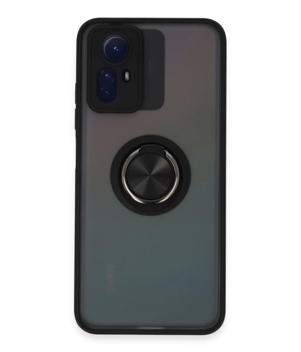 Newface Xiaomi Redmi Note 12S Kılıf Montreal Yüzüklü Silikon Kapak