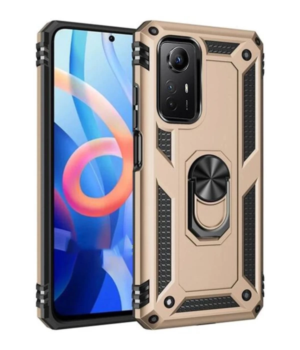 Newface Xiaomi Redmi Note 12S Kılıf Sofya Yüzüklü Silikon Kapak