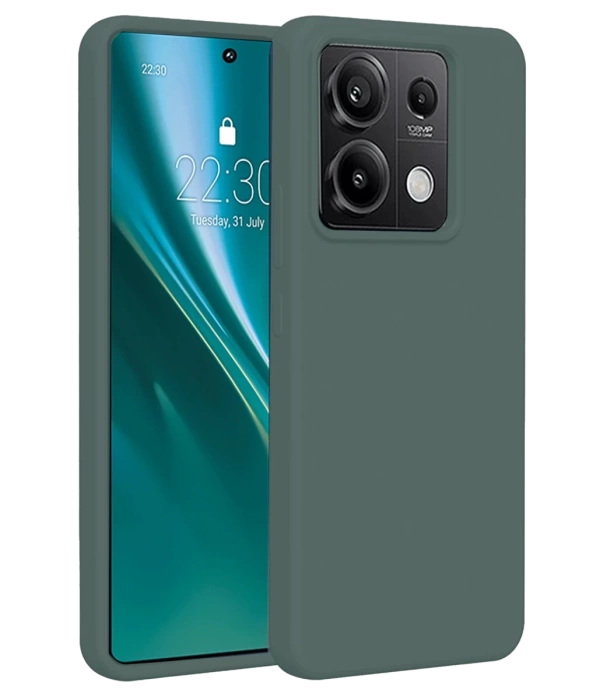 Newface Xiaomi Redmi Note 13 4G Kılıf First Silikon - Koyu Yeşil