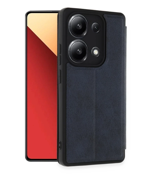Newface Xiaomi Redmi Note 13 4G Kılıf Flip Cover - Lacivert