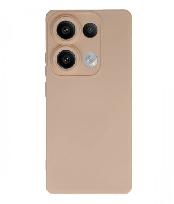 Newface Xiaomi Redmi Note 13 4G Kılıf Nano içi Kadife Silikon - Pudra