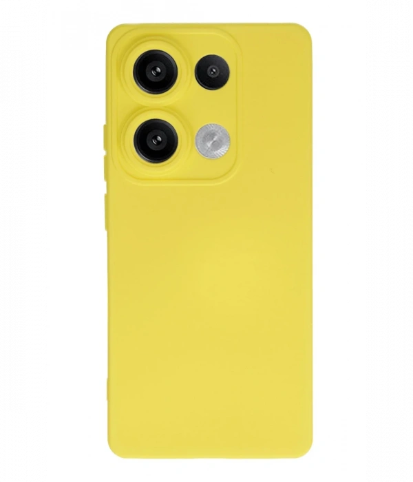 Newface Xiaomi Redmi Note 13 4G Kılıf Nano içi Kadife Silikon - Sarı