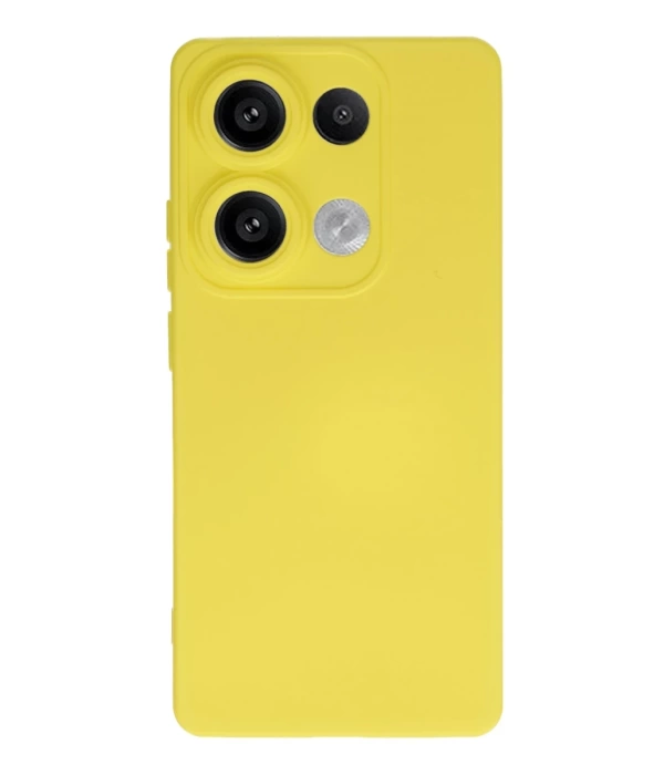 Newface Xiaomi Redmi Note 13 4G Kılıf Nano içi Kadife Silikon - Sarı