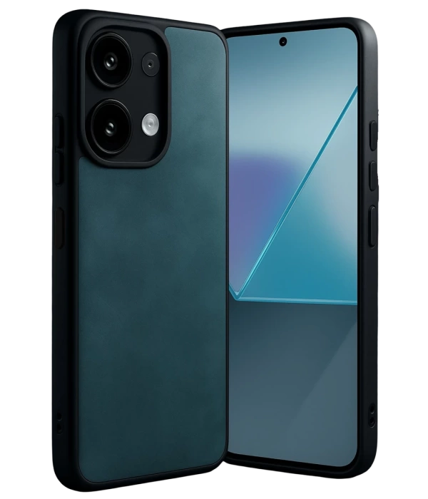 Newface Xiaomi Redmi Note 13 Pro 4G Kılıf Aras Deri Kapak - Koyu Yeşil