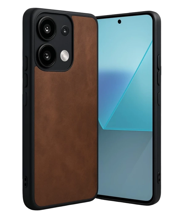 Newface Xiaomi Redmi Note 13 Pro 4G Kılıf Aras Deri Kapak - Taba