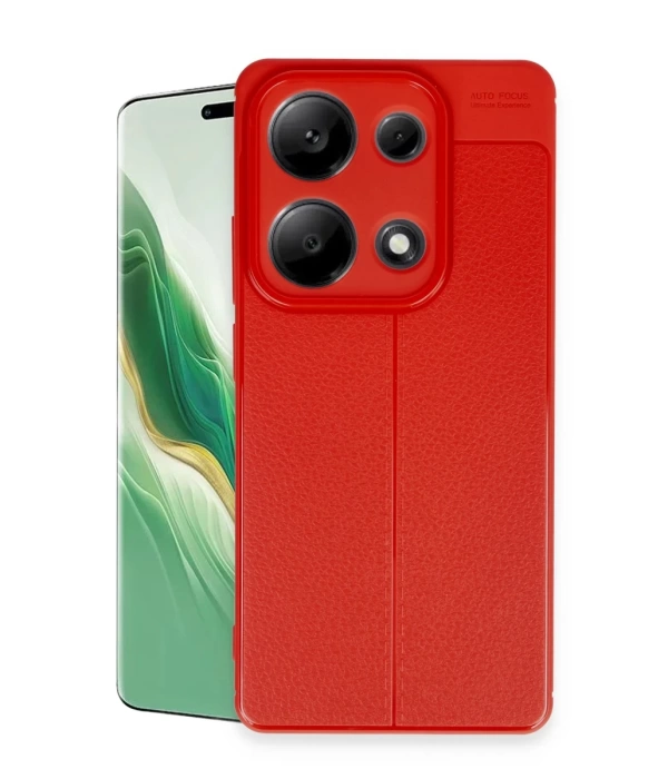 Newface Xiaomi Redmi Note 13 Pro 4G Kılıf Auto Focus Kapak - Kırmızı