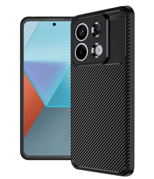Newface Xiaomi Redmi Note 13 Pro 4G Kılıf Auto Focus Karbon Kapak - Siyah