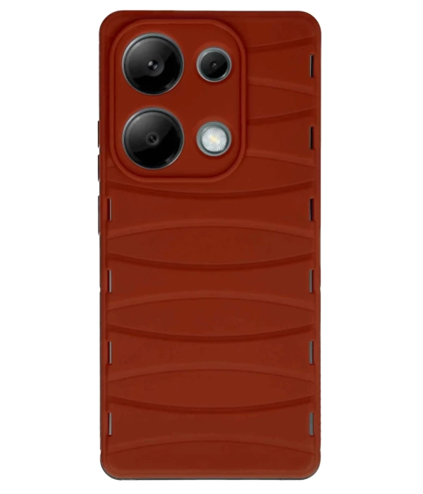 Newface Xiaomi Redmi Note 13 Pro 4G Kılıf Bibercas Silikon Kapak - Kırmızı