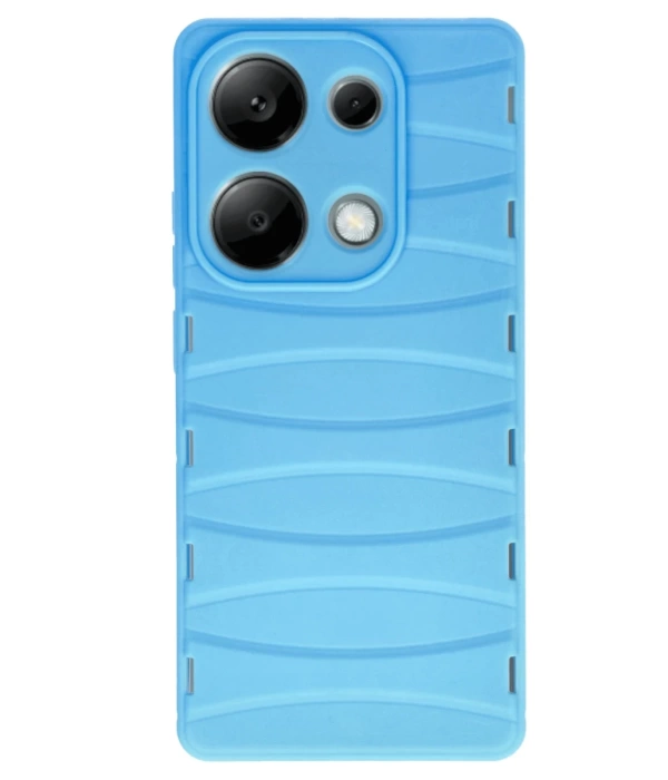 Newface Xiaomi Redmi Note 13 Pro 4G Kılıf Bibercas Silikon Kapak - Mavi