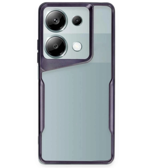 Newface Xiaomi Redmi Note 13 Pro 4G Kılıf Boyi Silikon Kapak - Derin Mor