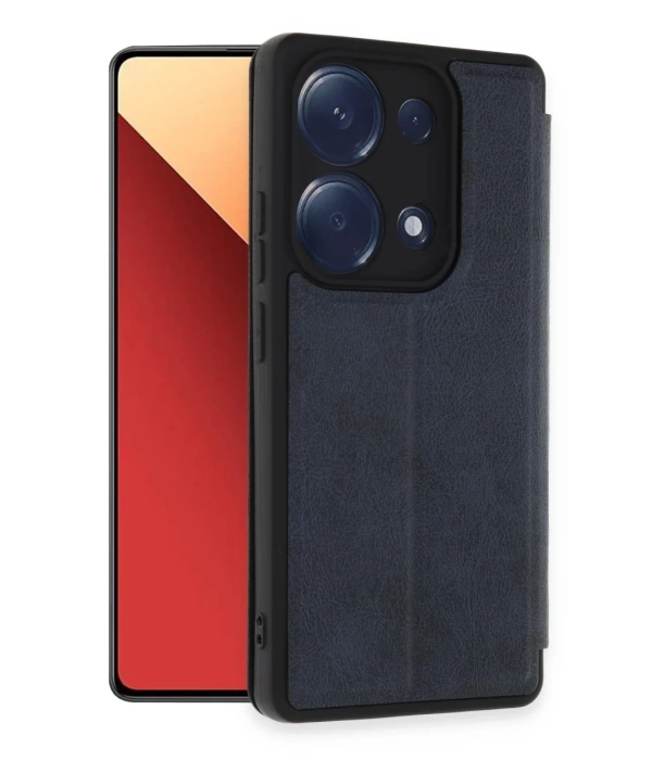 Newface Xiaomi Redmi Note 13 Pro 4G Kılıf Flip Cover - Lacivert