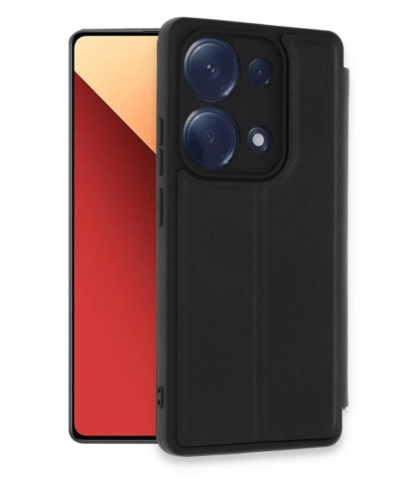 Newface Xiaomi Redmi Note 13 Pro 4G Kılıf Flip Cover - Siyah