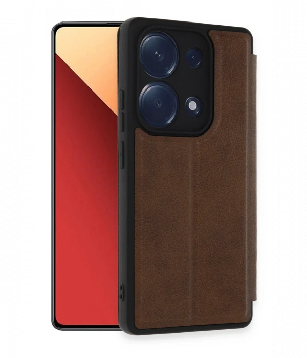Newface Xiaomi Redmi Note 13 Pro 4G Kılıf Flip Cover - Taba
