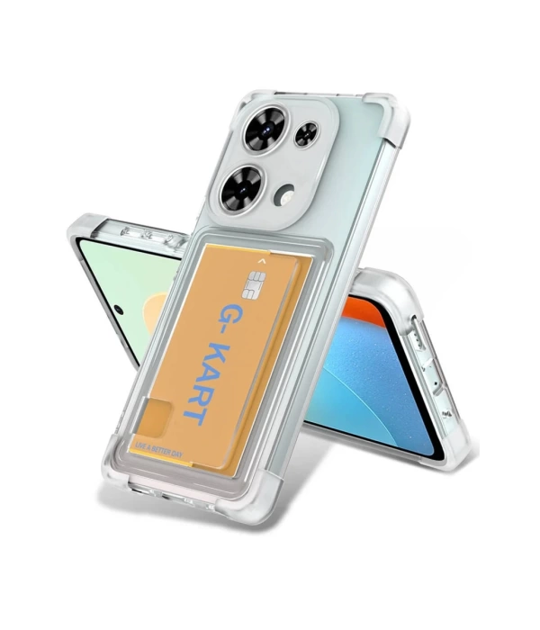 Newface Xiaomi Redmi Note 13 Pro 4G Kılıf Kart Şeffaf Silikon - Şeffaf