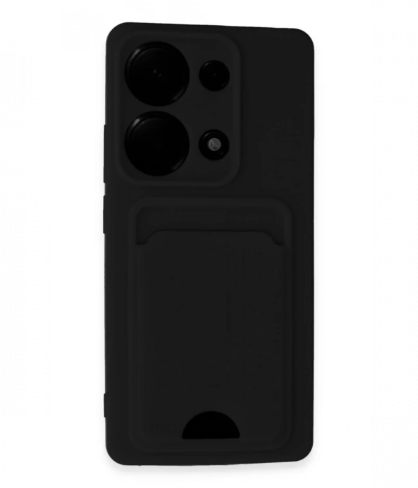 Newface Xiaomi Redmi Note 13 Pro 4G Kılıf Kelvin Kartvizitli Silikon - Siyah