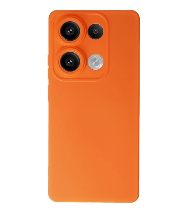 Newface Xiaomi Redmi Note 13 Pro 4G Kılıf Nano içi Kadife Silikon - Turuncu
