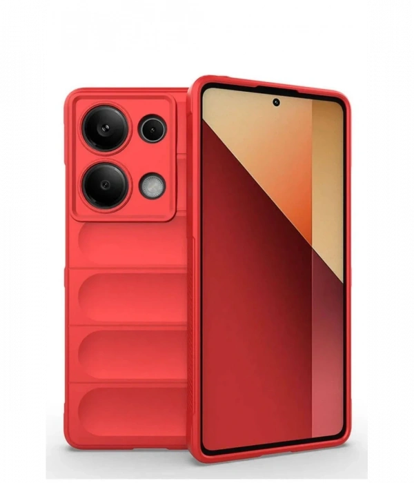 Newface Xiaomi Redmi Note 13 Pro 4G Kılıf Optimum Silikon - Kırmızı