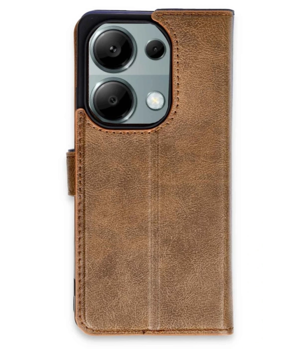Newface Xiaomi Redmi Note 13 Pro 4G Kılıf Trend S Plus Kapaklı Kılıf - Taba