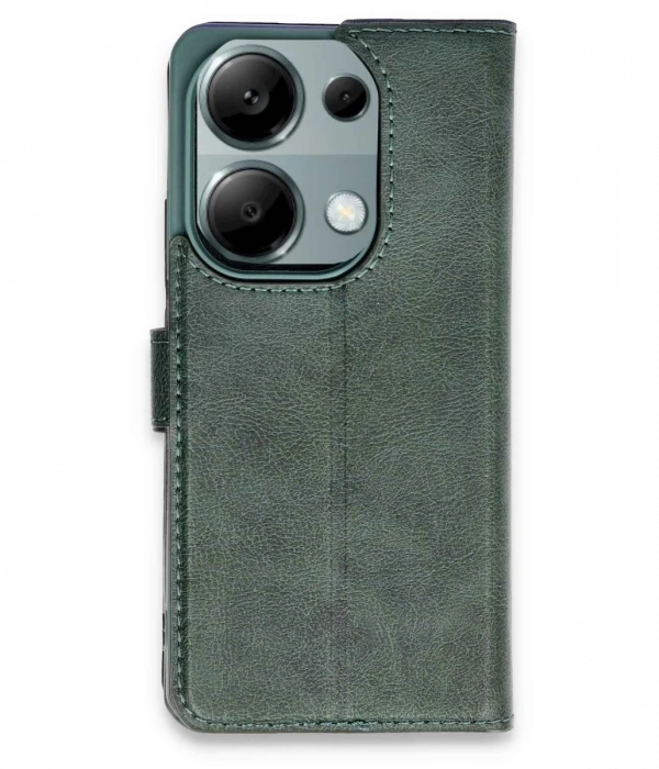Newface Xiaomi Redmi Note 13 Pro 4G Kılıf Trend S Plus Kapaklı Kılıf - Yeşil