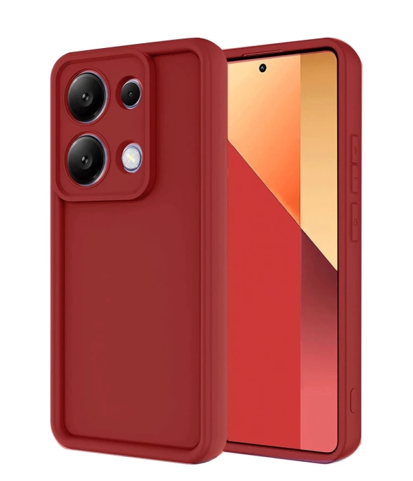 Newface Xiaomi Redmi Note 13 Pro 4G Kılıf Viera Silikon - Kırmızı