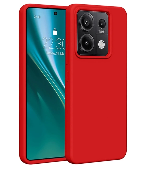 Newface Xiaomi Redmi Note 13 Pro 5G Kılıf First Silikon - Kırmızı