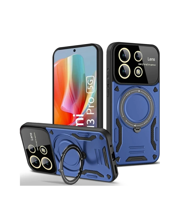 Newface Xiaomi Redmi Note 13 Pro 5G Kılıf Joy Lens Standlı Kapak - Lacivert